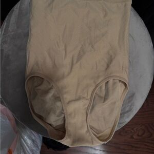 High-Waisted Beige Shapewear Briefs SET OF 2